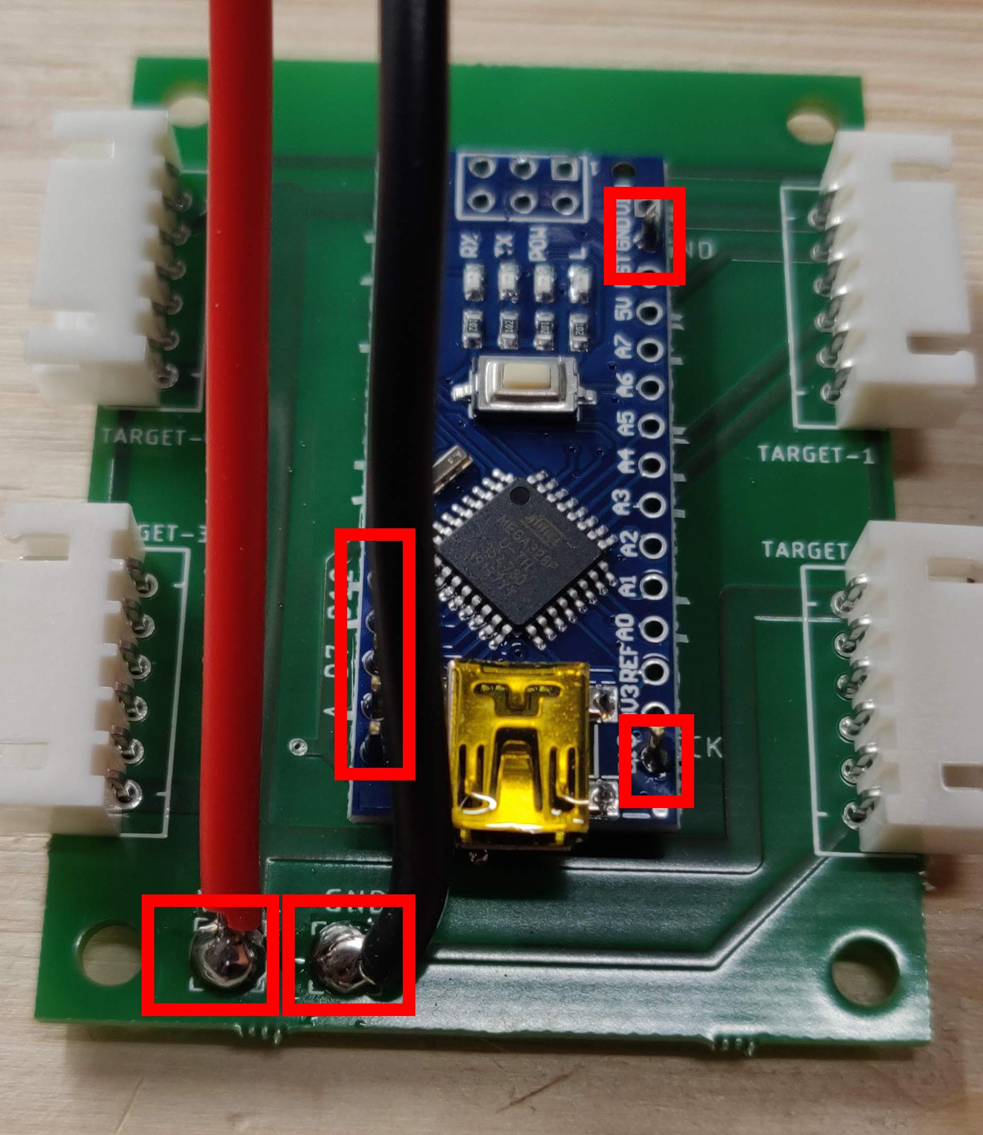 Arduino board soldered