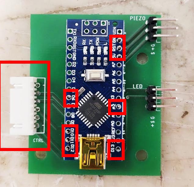 Arduino board soldered