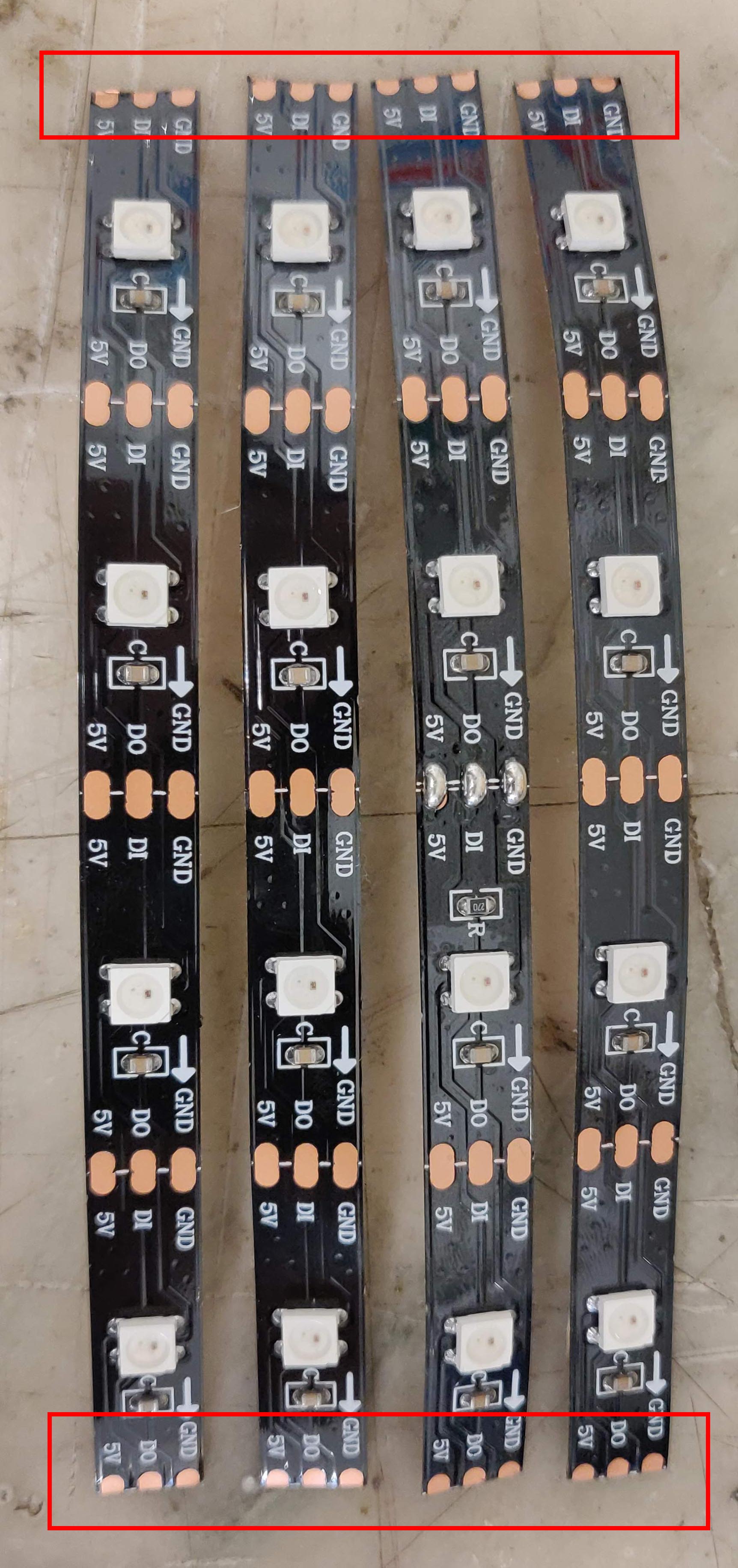 LED Strips not tin-plated