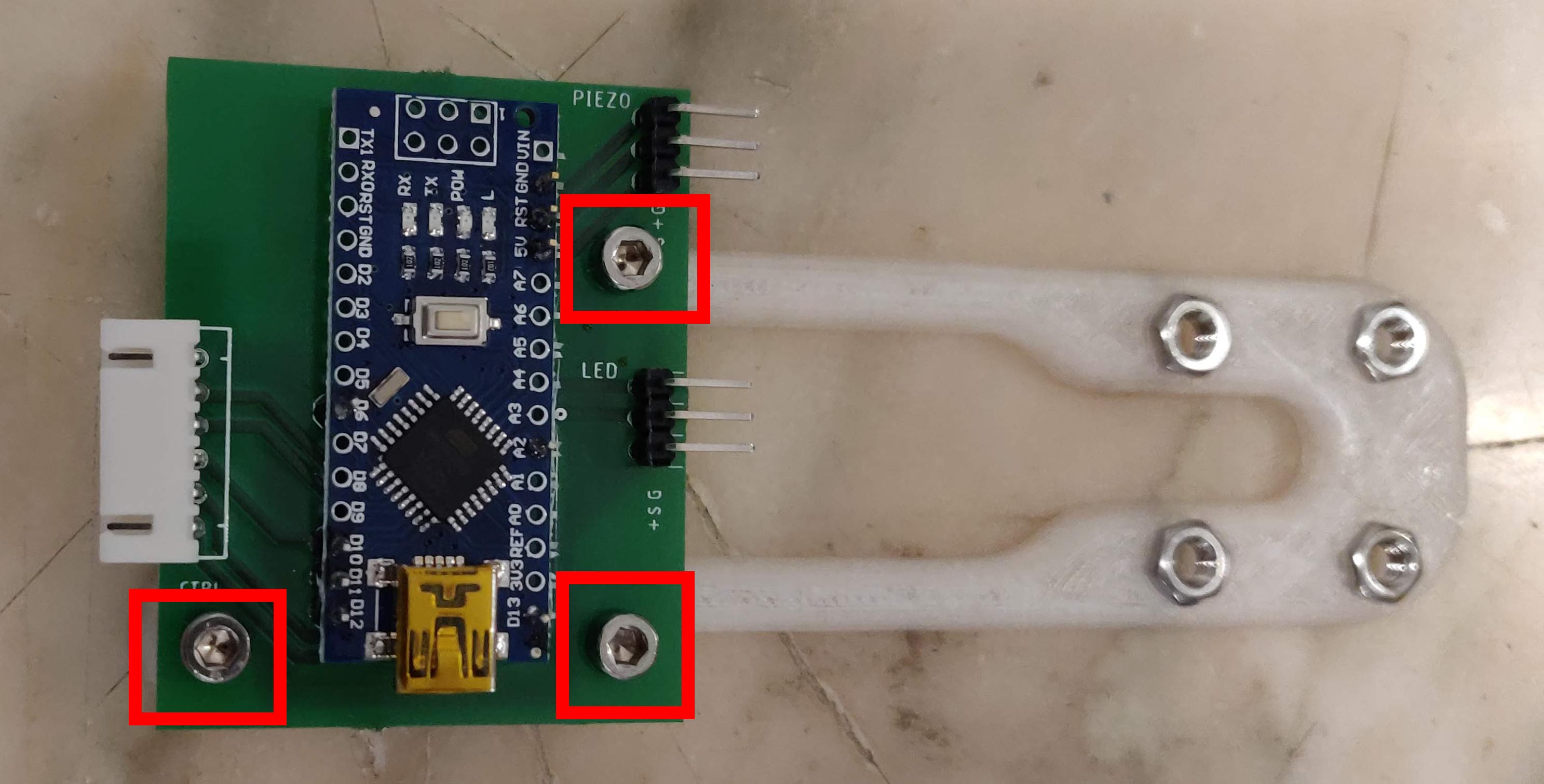 Bolts and 3D-Printed parts